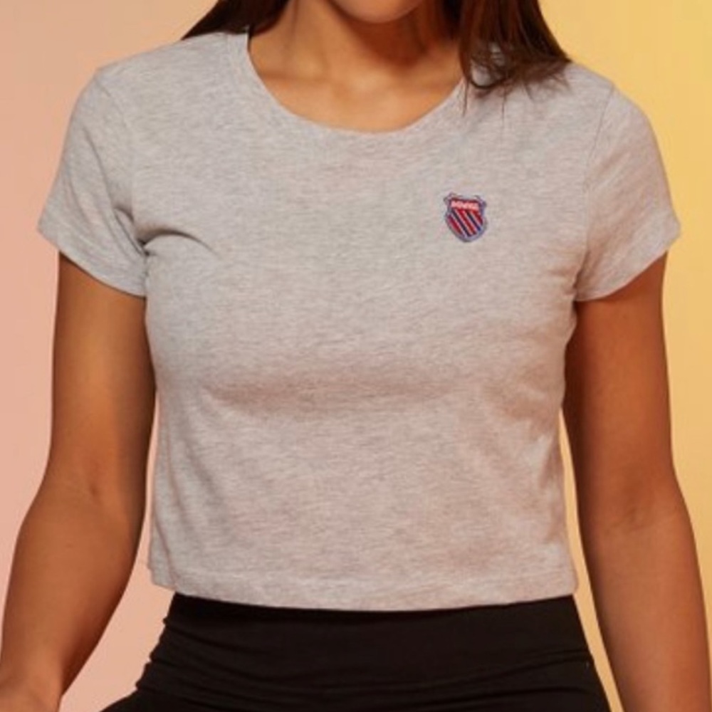 K-Swiss Y2K Crop Top Gray M